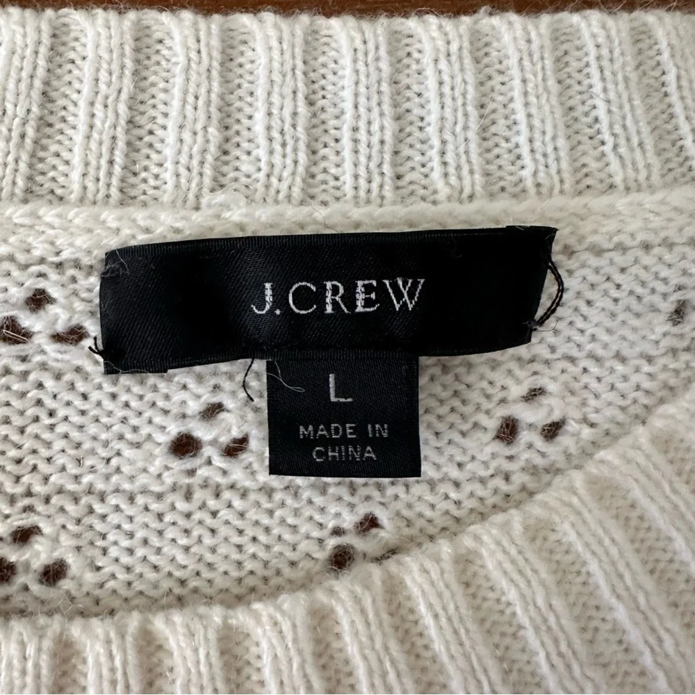J. Crew Wool‎ Alpaca blend Elegant Cream Sweater Ladies Large